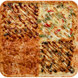 Пицца Пикантная 4 вкуса Квадро 45 см